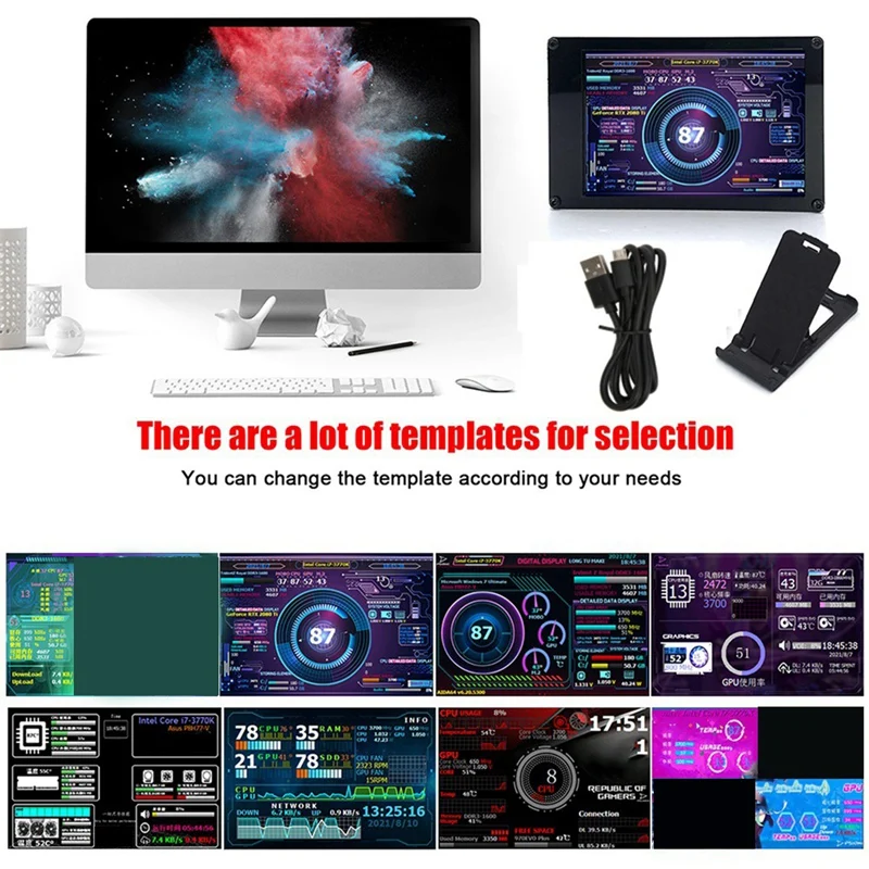 AIDA64 3.5 ġ IPS LCD USB ǻ  ȭ, 4    ̺, 9 , 320x480