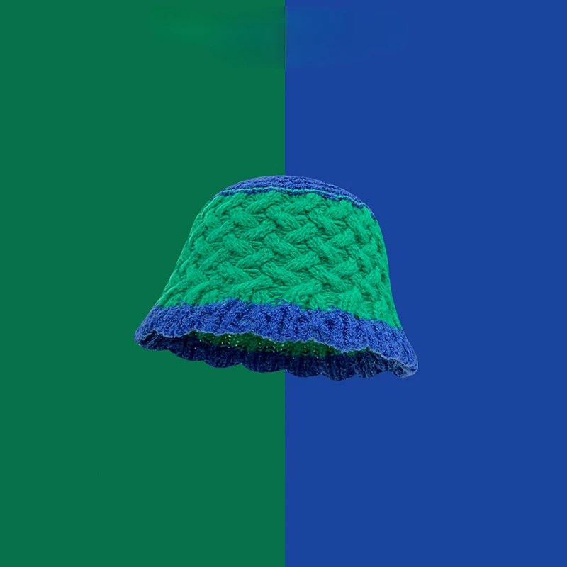 Winter Hats 2022 Women's Knitted Bucket Hat Winter Bucket Hat