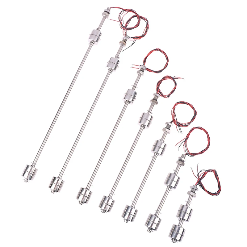 Water Level Switch Liquid Level Sensor 100-400mm Stainless Steel Double Ball Float Switch Tank Liquid Water Level Flow Sensor Water Level Controller 10W 220VDC