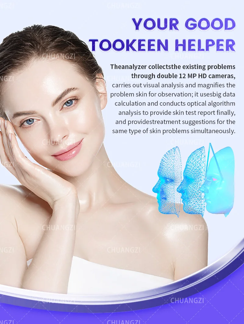 Description Picture 4 of itemBeauty Machines New Technologies 3d Full Face Skin Analyzer Camera Skin Testing Machine Facial Skin Analyzer