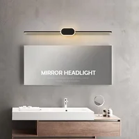 Modern Bathroom Wall Lamp Black White Aluminum LED Strip Bathroom Mirror Lamp Bathroom Bath Lamp Mirror LED Light Make Up Light 2
