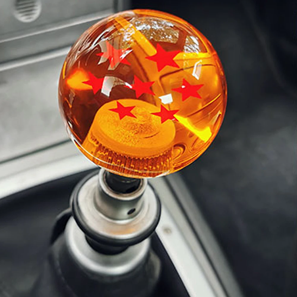Universal Auto Shift Knob RARE Star BALL Z Orange BALL 54mm Diameter Gear SHIFT KNOB 1-7 STARS
