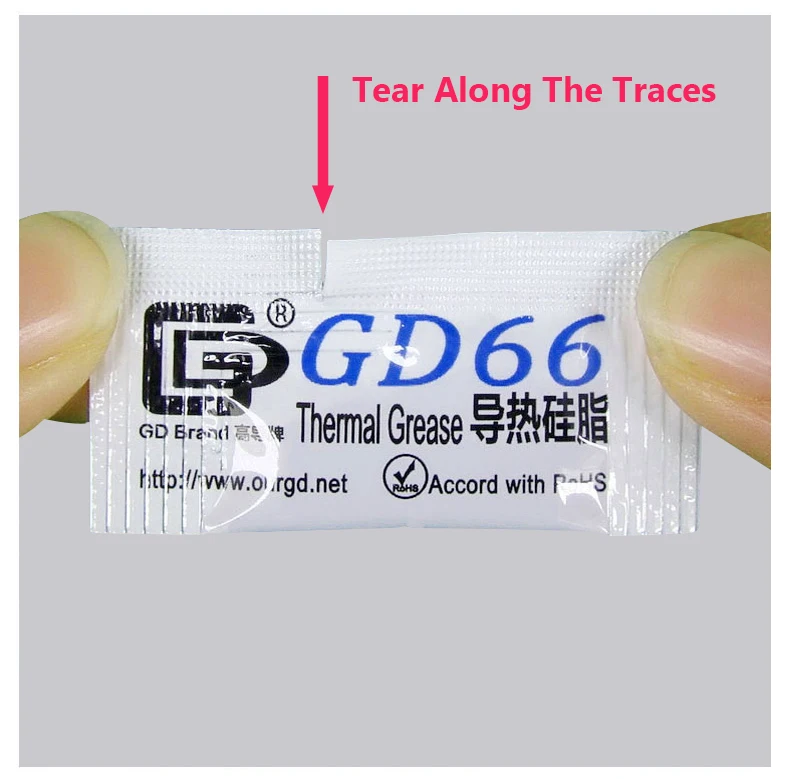 Description Picture 4 of itemThermal Paste Gray GD66 1000pcs LED Lamp Cooling Accessories CPU Processor Radiator Thermal Paste Compound VGA Heat Dissipation