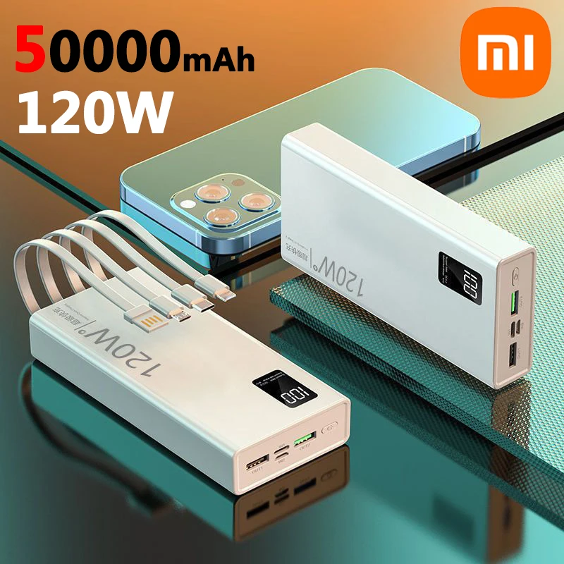 

Портативный внешний аккумулятор Xiaomi, 50000 мАч, 120 Вт