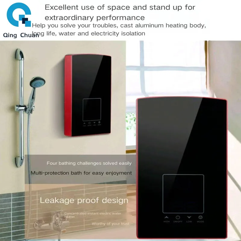 Voice Instantaneous Electric Water Heater Home Small Fast Heating Toilet Shower Wall Mounted Constant Temperature Bath