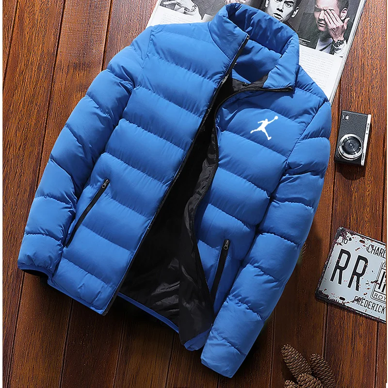 

Зимняя мужская стеганая куртка 2023, тонкая короткая стеганая куртка большого размера для мужчин среднего возраста и молодежи, теплая куртка