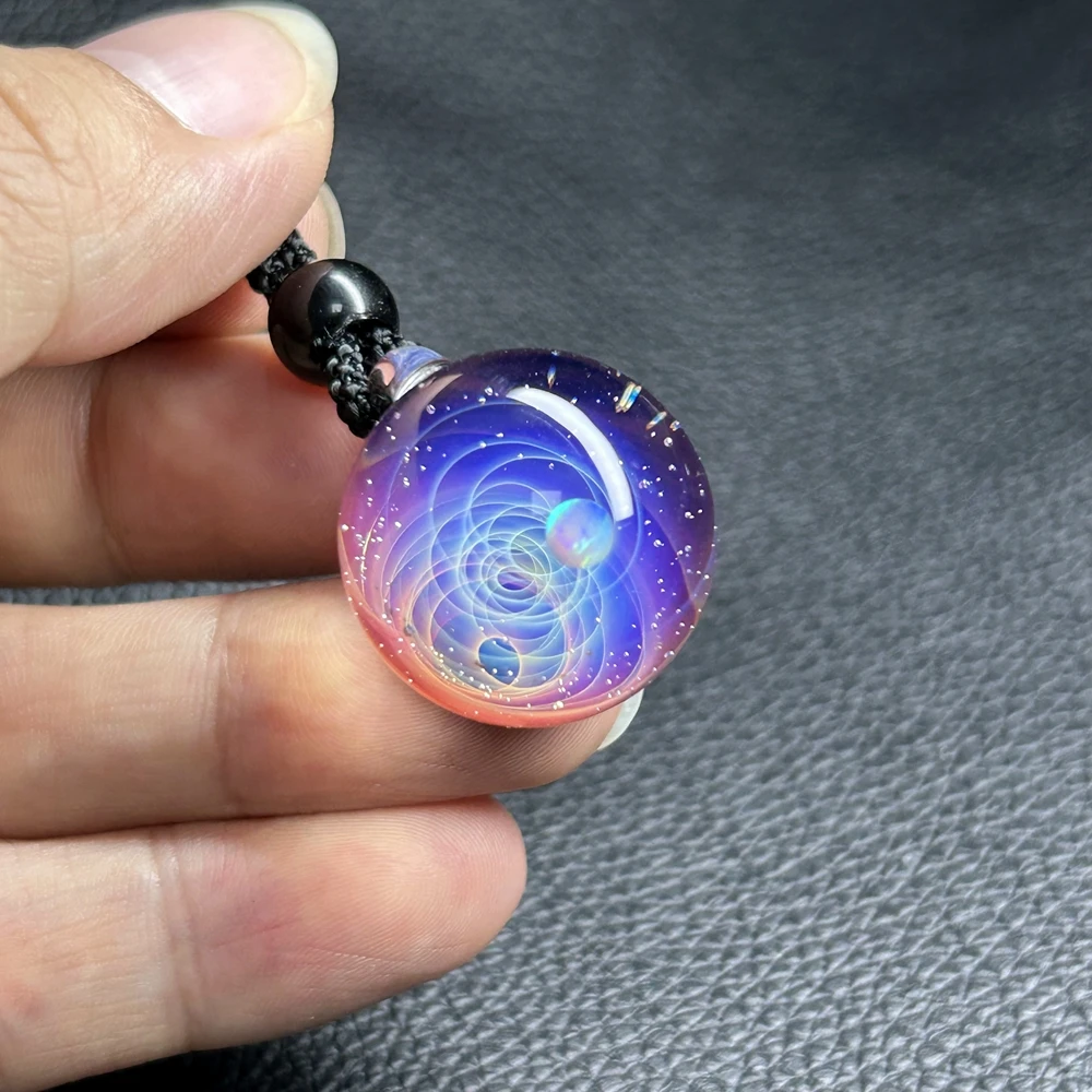 Meisidian Hand Make Opal Beads Beautiful Universe Galaxy Glass