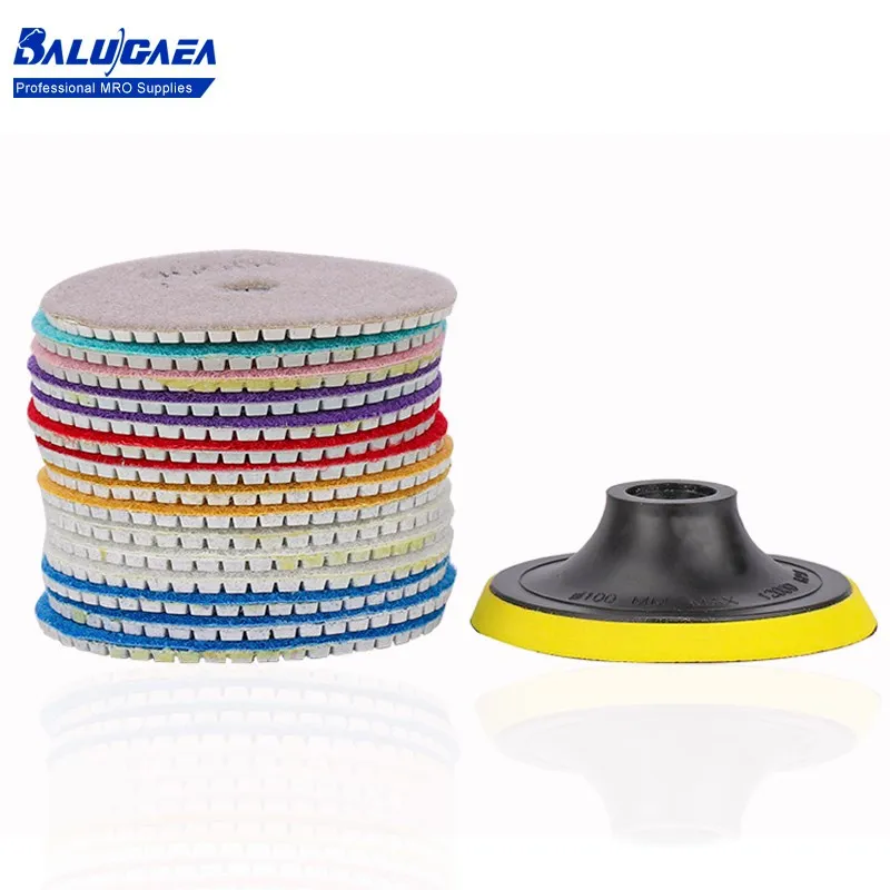 Diamond Polishing Pad 4inch(100mm) Wet/dry Sanding Grinding Discs For