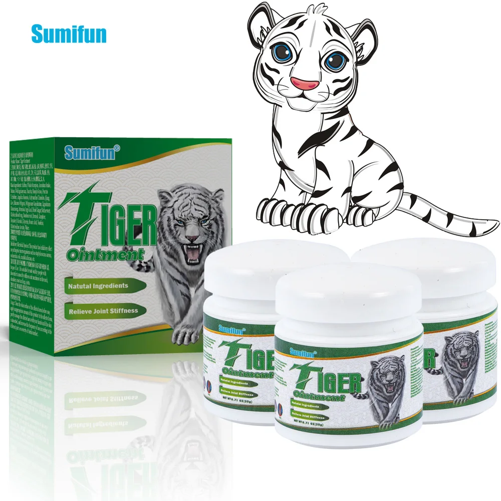 

1/2/3Pcs Sumifun White Tiger Cream Muscle Joint Sprain Pain Relief Ointment Rheumatoid Arthritis Body Aches Analgesia Plaster