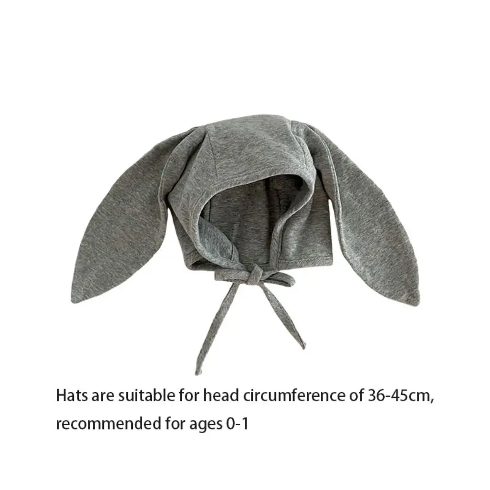 Sweet Cute Thin Baby Rabbit Ear Hat Windproof Cotton Children's Cap Cartoon Pullover Style Toddler Bonnet Cap Autumn