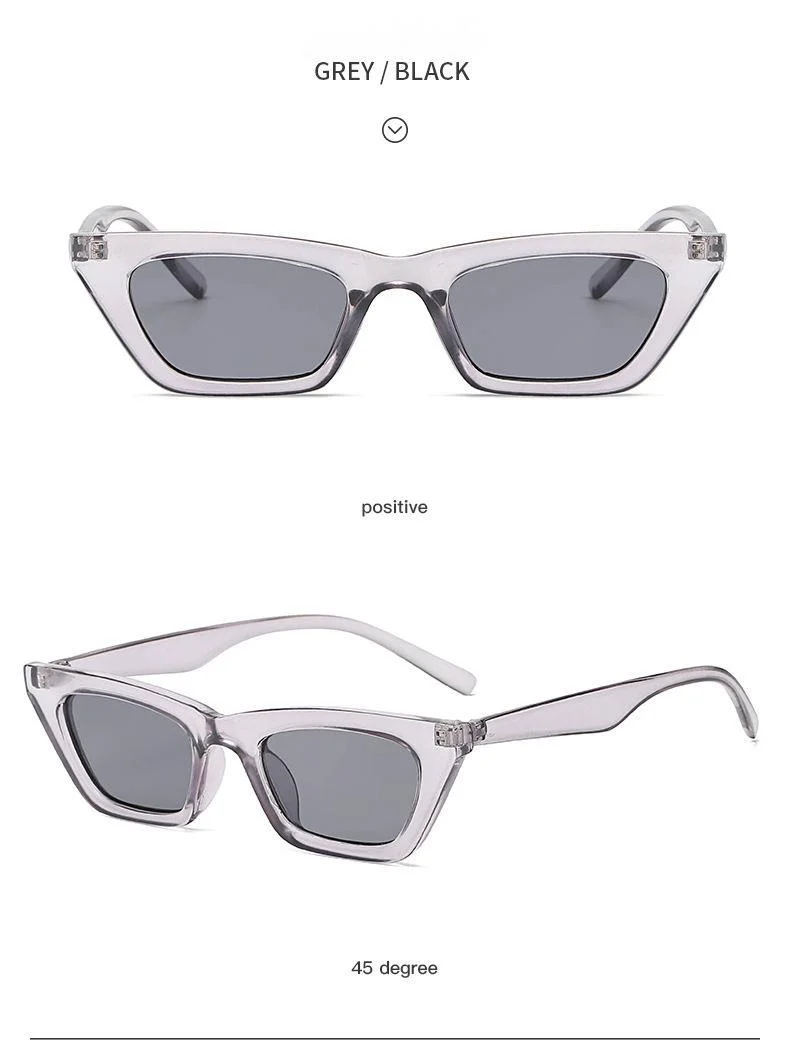 Retro Cat Eye Sunglasses For Women Small Frame Trendy Street Style_voghion.com