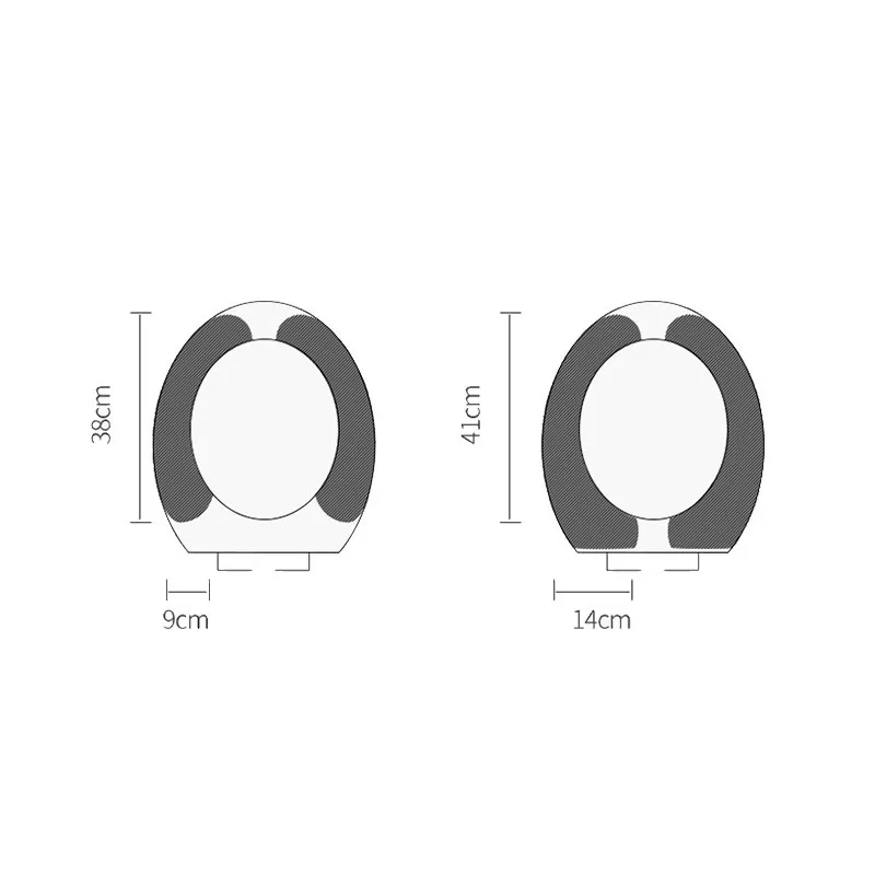 Universal Toilet Seat Cover Soft WC Paste Toilet Sticky Seat Pad Washable Bathroom Warmer Seat Lid Cover Pad Cushion Solid Color 6