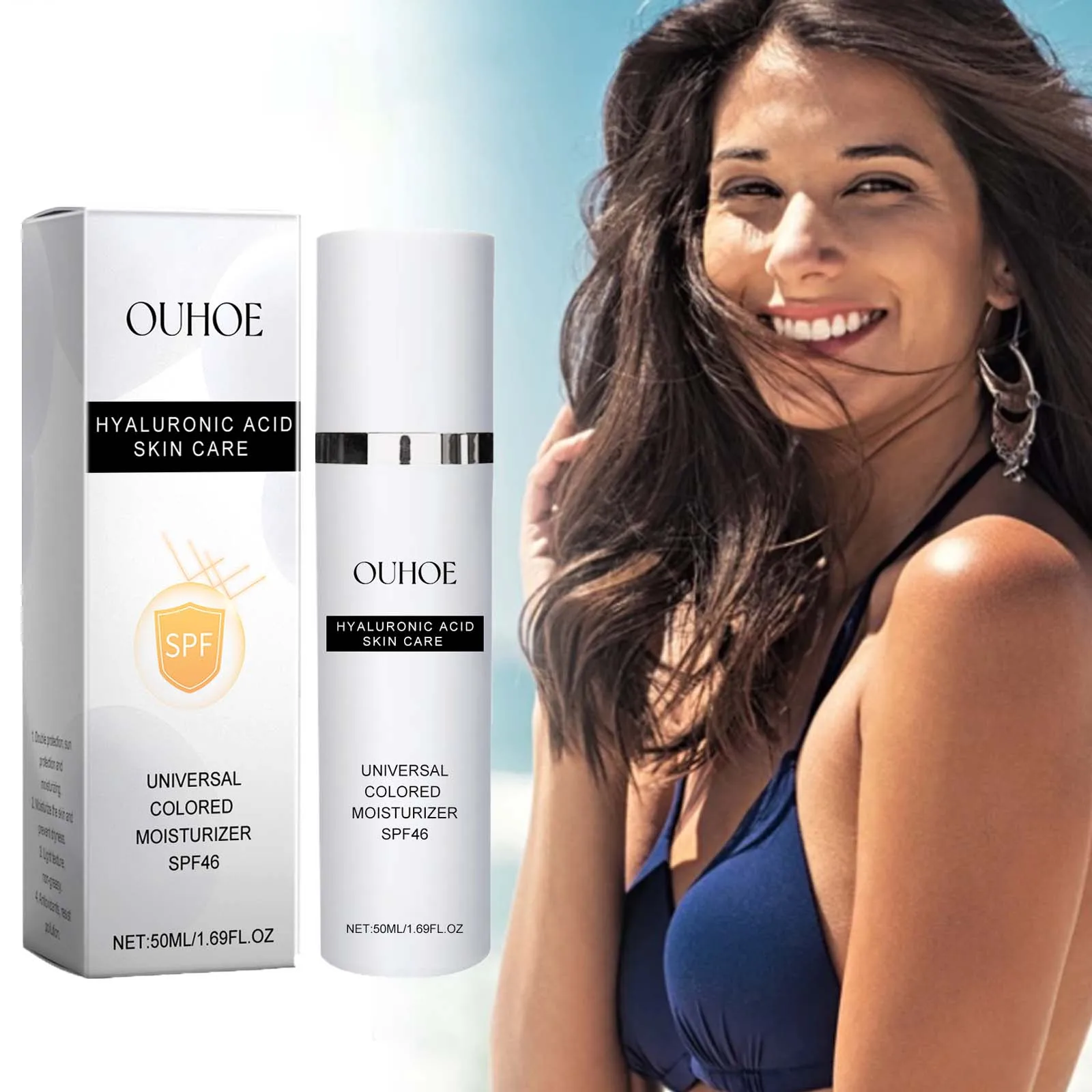 Hyaluronic Acid Sunscreen Outdoor UV Protection Isolation Gentle Moisturizing Protective Cream Soothing Skin Sun Protection