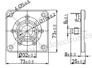 1pc GZC5-A 5Pin 3-500Z 4-400 U5G 기본 세라믹 튜브 소켓 5Pin 3-500Z 4-400 기타 DIY 앰프 부품
