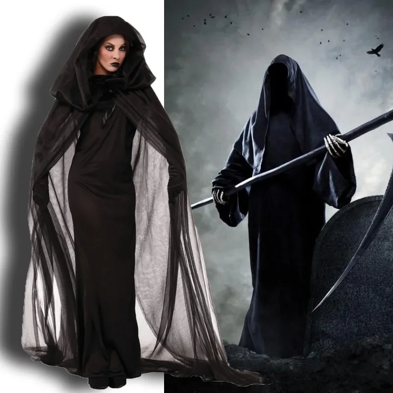 

Halloween Women Ghosts Specter Witches Death Robes Long Maxi Cosplay Fancy Dress Costumes