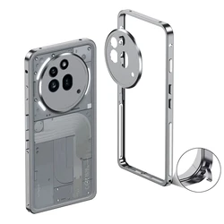 Ultra-Thin Heat Dissipation Metal Frame Case with Split Cover for Nothing Phone 3A Pro (GRAY)
