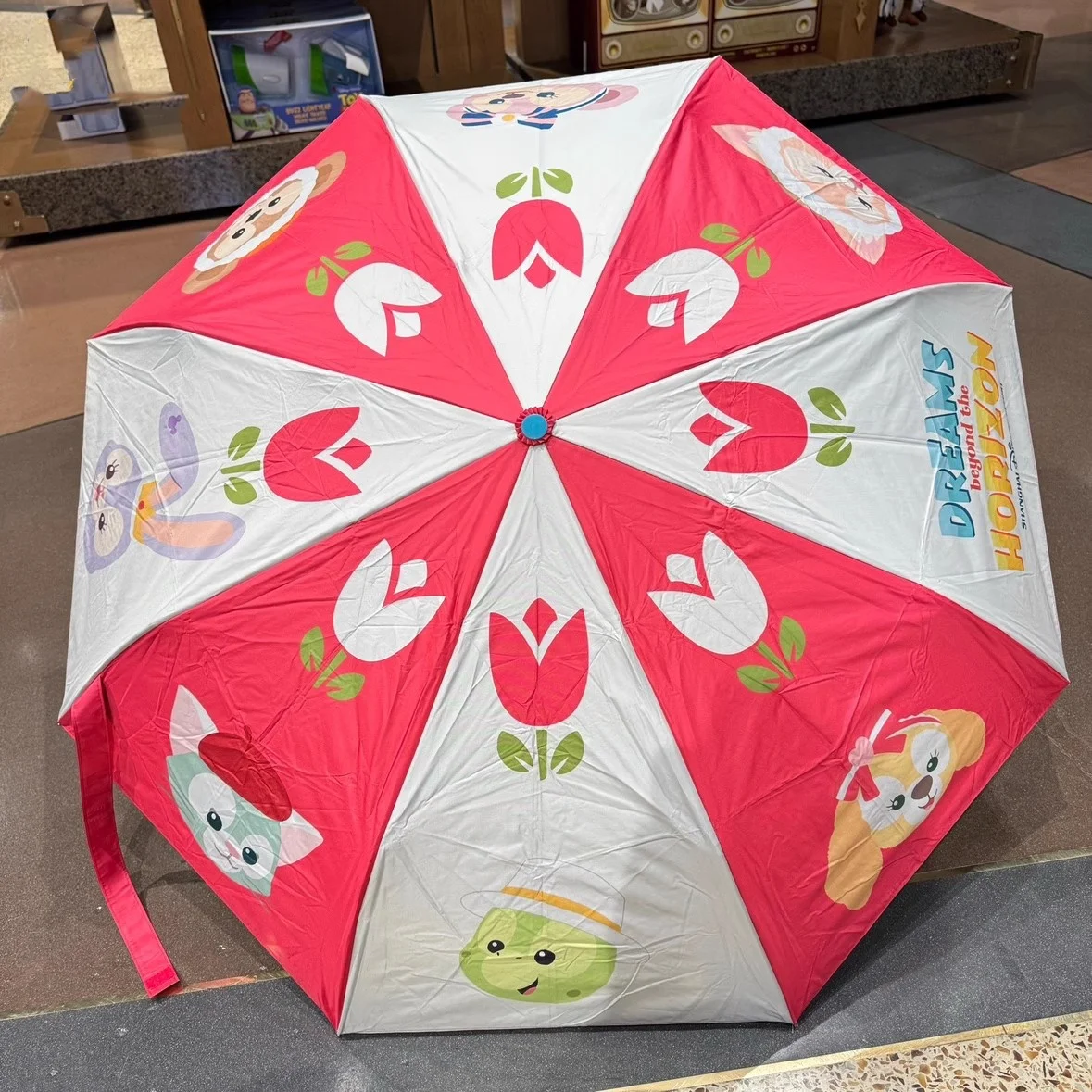 

Disney cartoon Sherri Mei StellaLou CookieAnn and LinaBell cartoon foldable umbrella suitable for sunny and rainy days