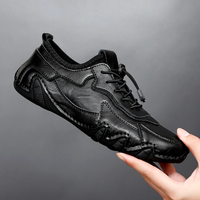 Leather Shoes Men Loafers Men's Leather Shoes Casual Comfort Slip-on Loafer Soft Penny Loafers for Men Lightweight Driving Boat Shoes