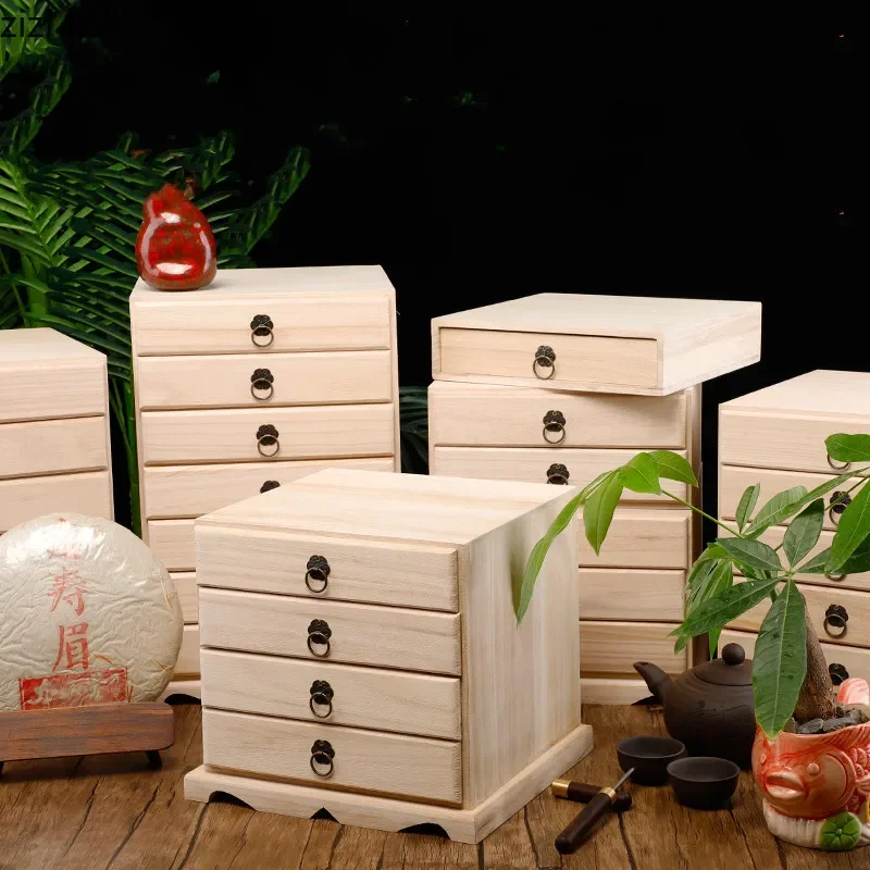 Multi-layer Wooden Tea Box Home Tea Organizer Bag Storage Boxes Jewelry Box Solid Wood Boxes Container Drawer Organizer tea tin box tea bag organizer