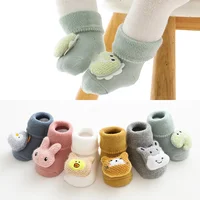 Winter Autumn Cartoon Newborn Baby Socks For Girl Boys Rabbit Bear Anti Slip Soft Warm Toddler Indoor Floor Socks For Kids 2