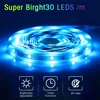 30LEDS/m  5050 RGB Light Strip Bluetooth App Control 12V DC US Power Supply LED Flexible Ribbon Diode Tape for TV Backlight Room 3