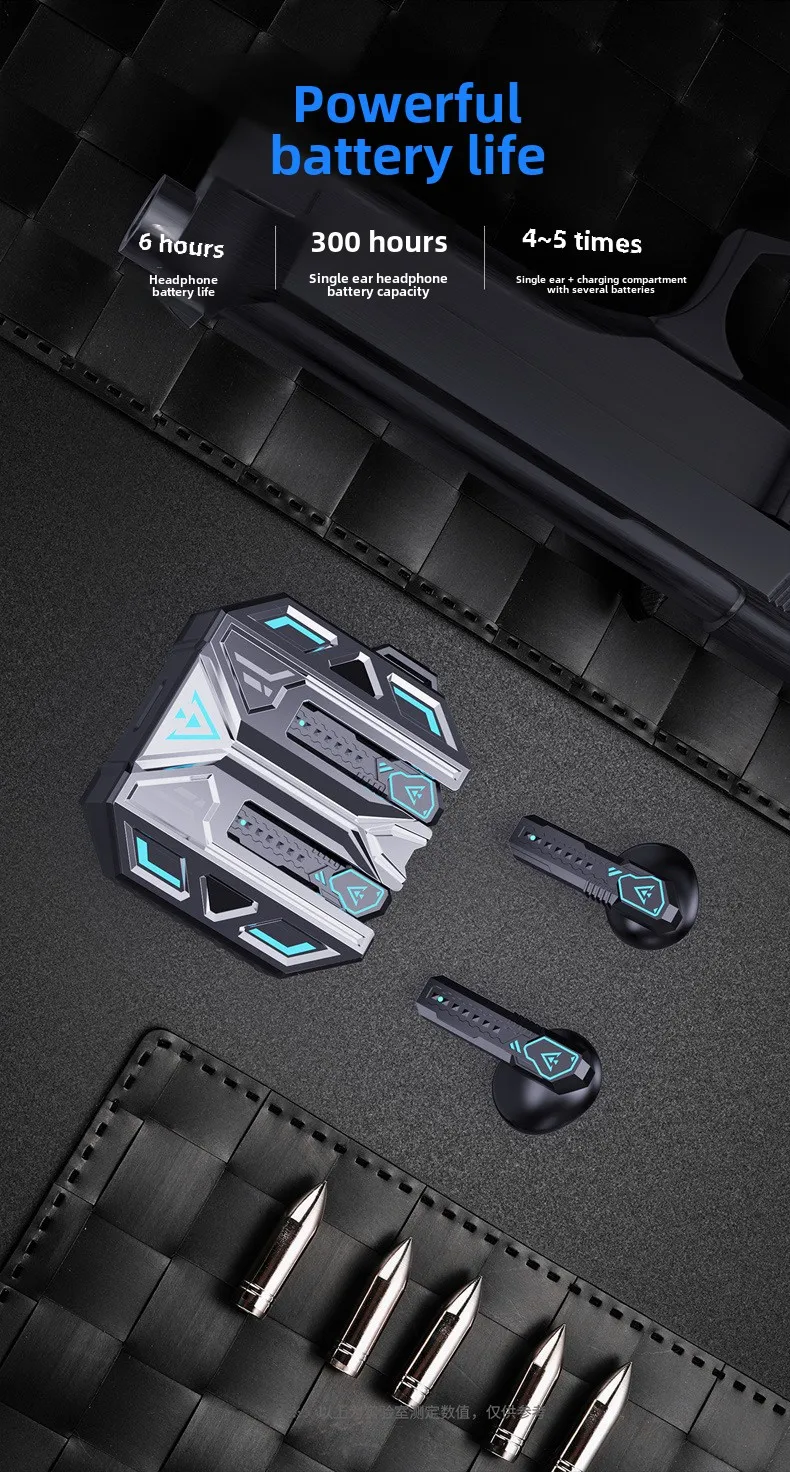 Cool mecha wind in-ear super long battery life game e-sports high sound quality