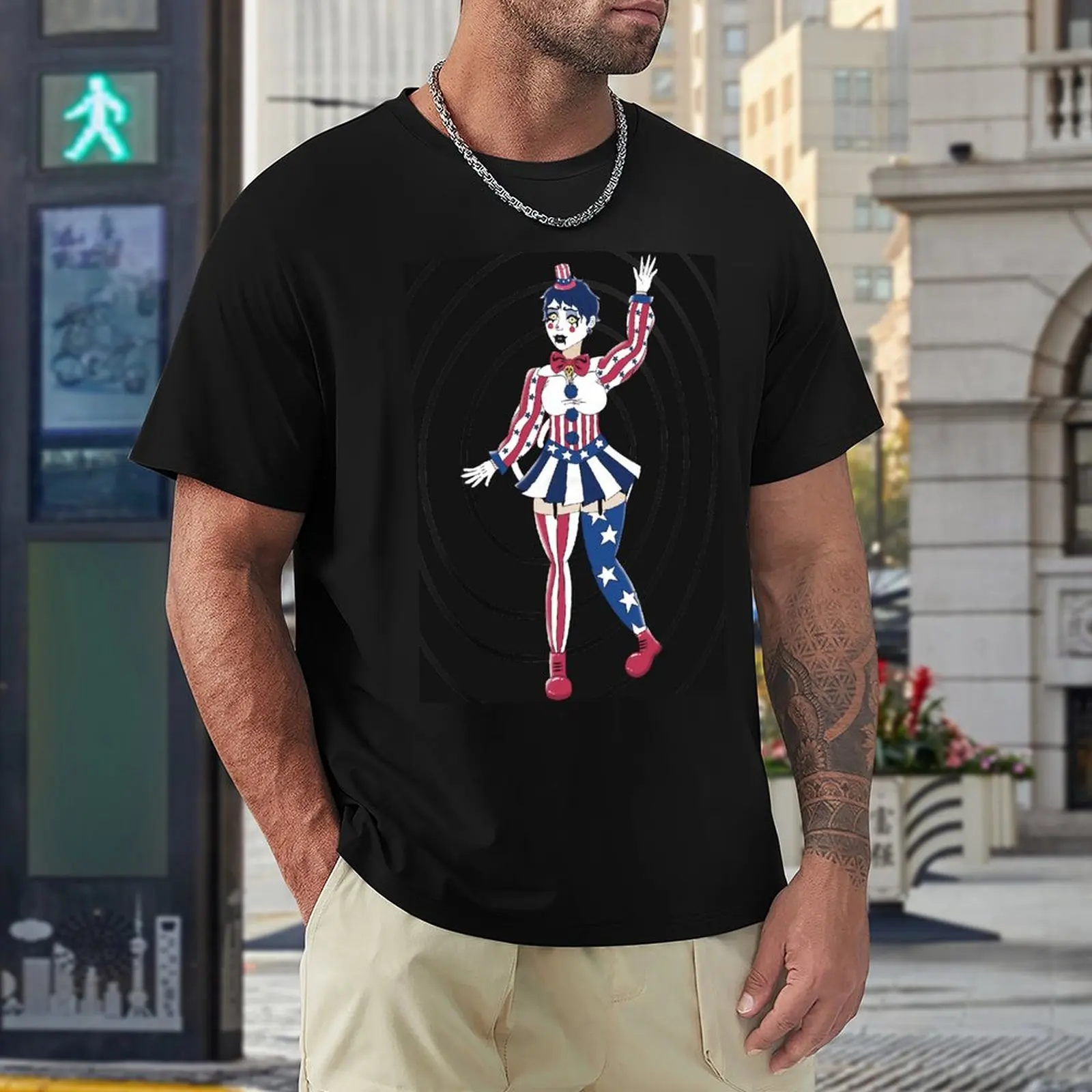 Fresh genderbent Captain Spaulding для продажи, футболка, спортивные майки, новинка, смешная графика, размерный американский размер Fresh genderbent Captain Spaulding для продажи, футболка, спортивные майки, новинка, смешная графика, размерный американский размер