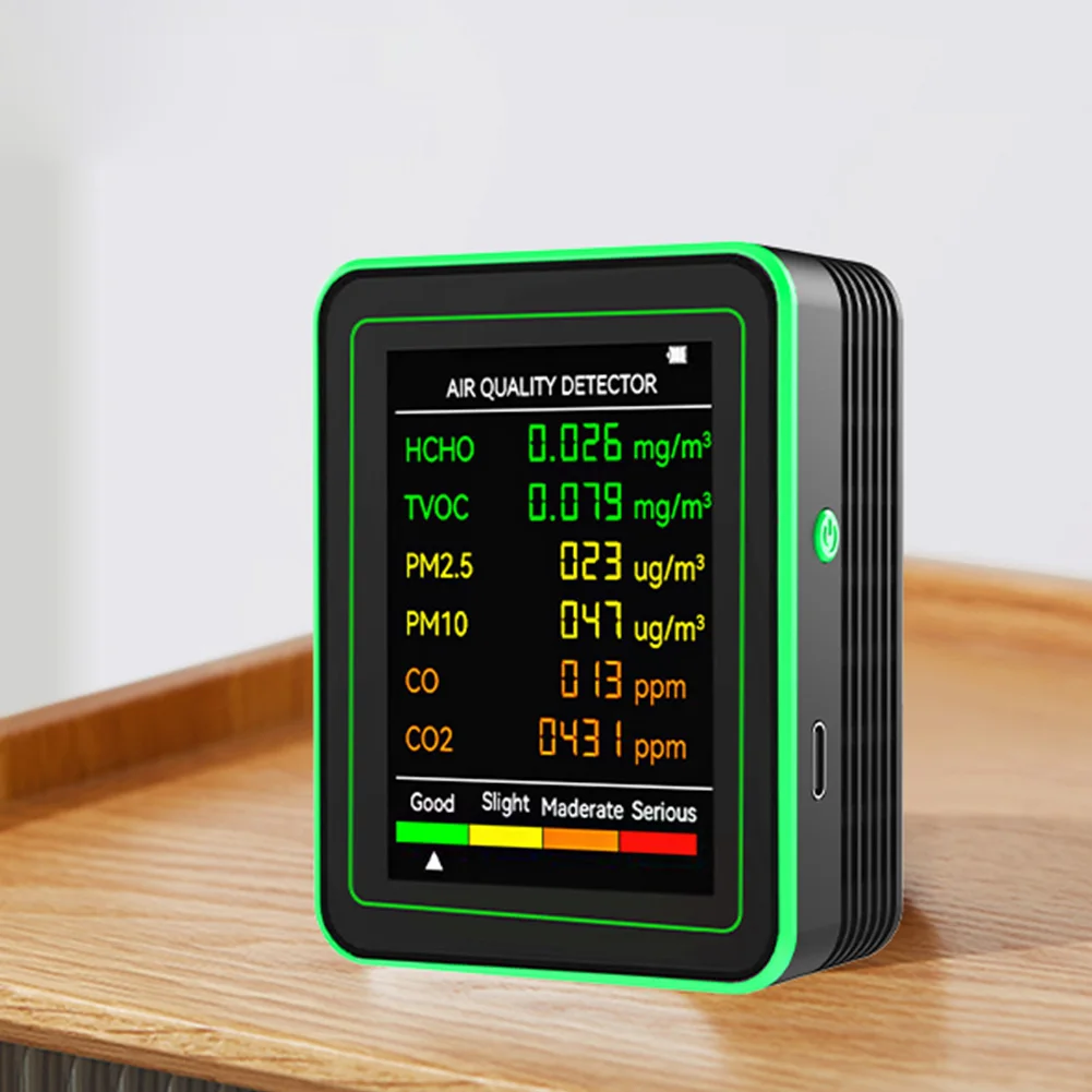 Portable Air Quality Detector Meter for Indoor PM2.5 PM10 CO2 TVOC