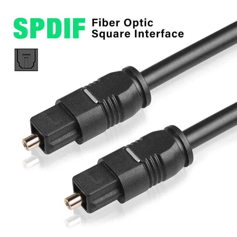 Premium Gold-Plated Digital Fiber Optic Audio Cable - Various Lengths Available
