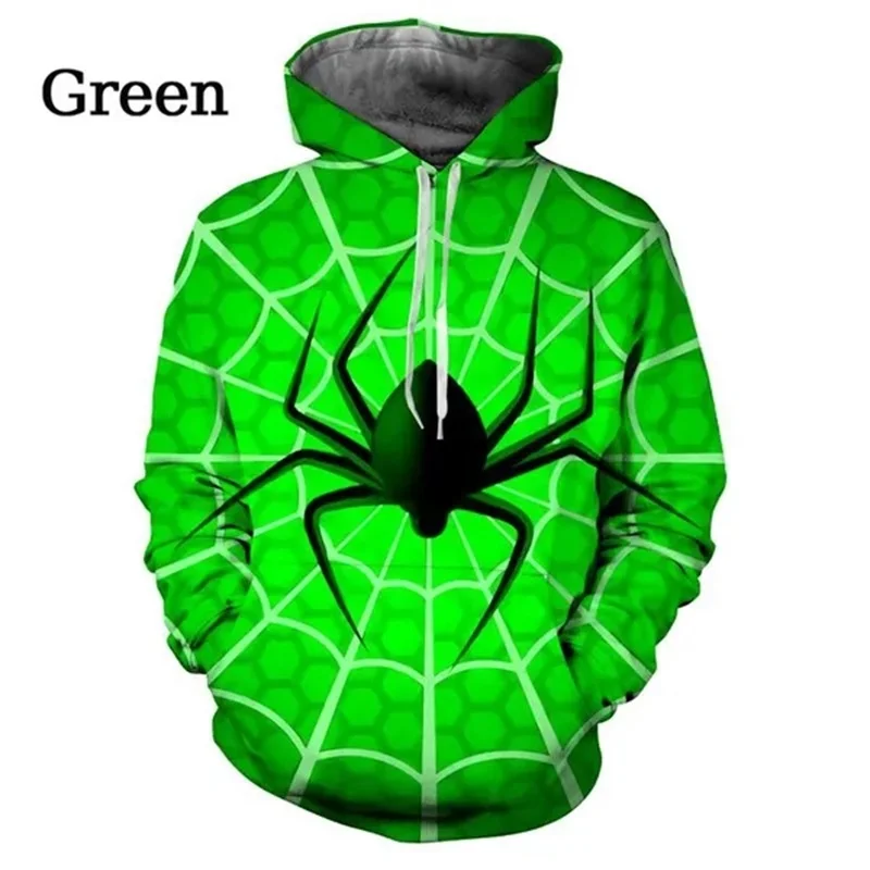 thumbnail image 1 of Sudadera con capucha con estampado 3D de araña para hombre, ropa de calle de hip hop personalizada, sudaderas con capucha para primavera y otoño para hombre, 1 of 5