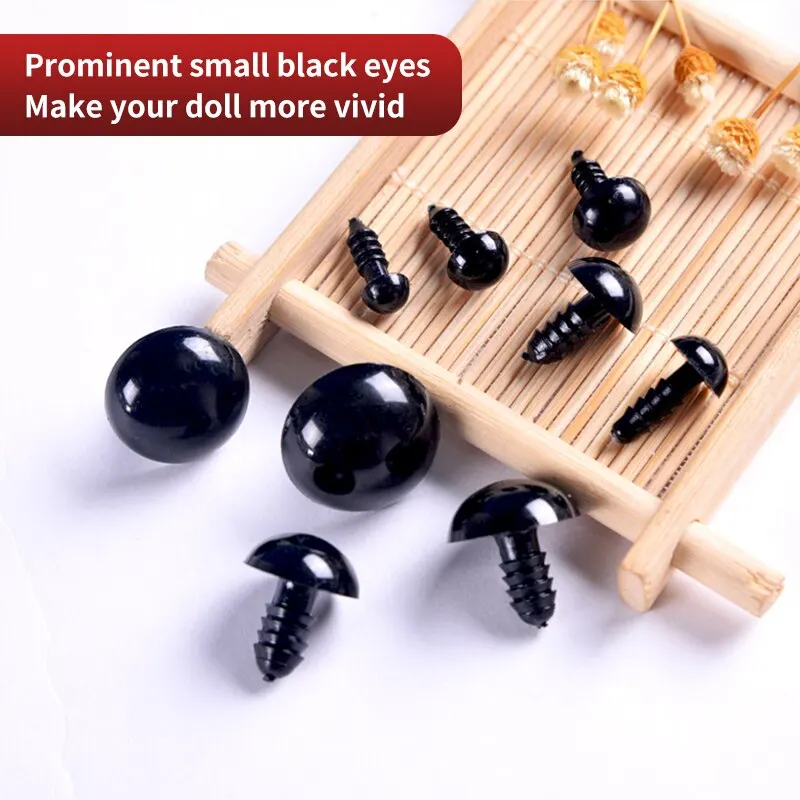 plastic toy eyes 100 Pcs/box Plastic Eye Toy Accessories Screw Eye Plush Doll DIY Eyes G414
