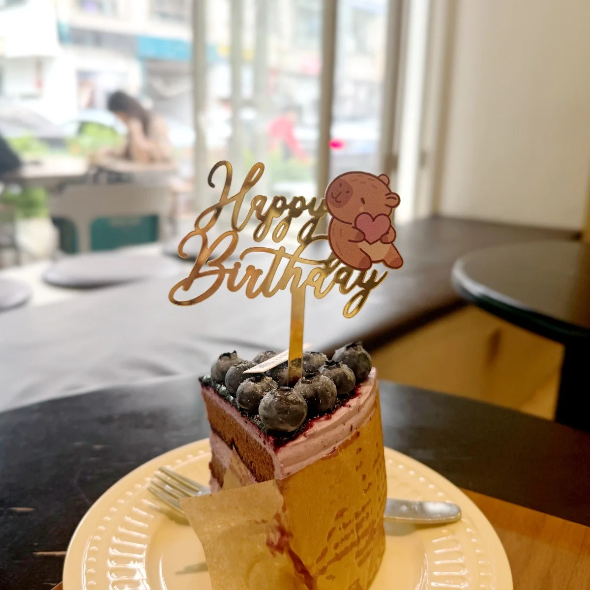 Acryl Capybara Taarttopper - Schattige Dieren Decoratie