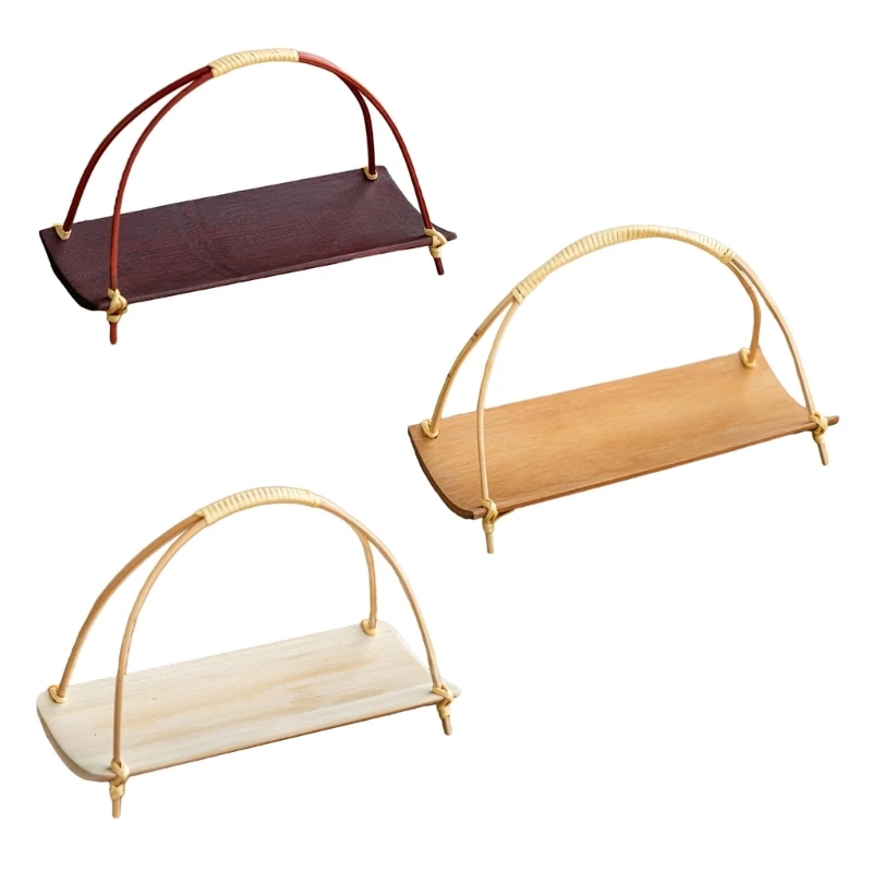 Compact Holder with Handle Small Tray Portable Tray Convenient Serving Basket Suitable for Tea Lovers 6