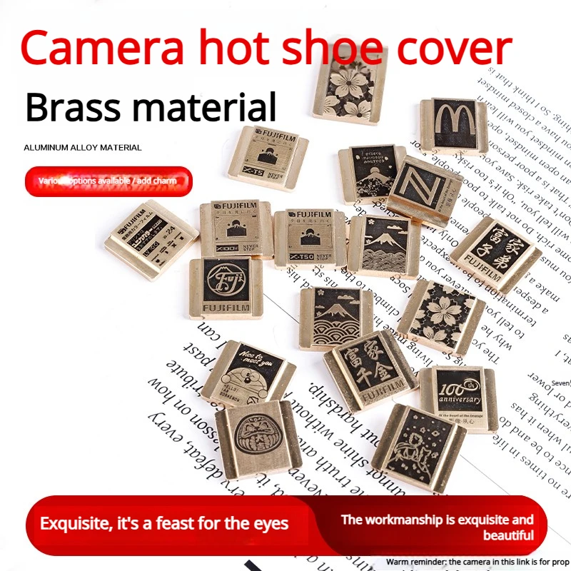 Camera Hot Shoe Cover Metal Compatible with Canon Fuji Nikon Photography Decorative Accessories