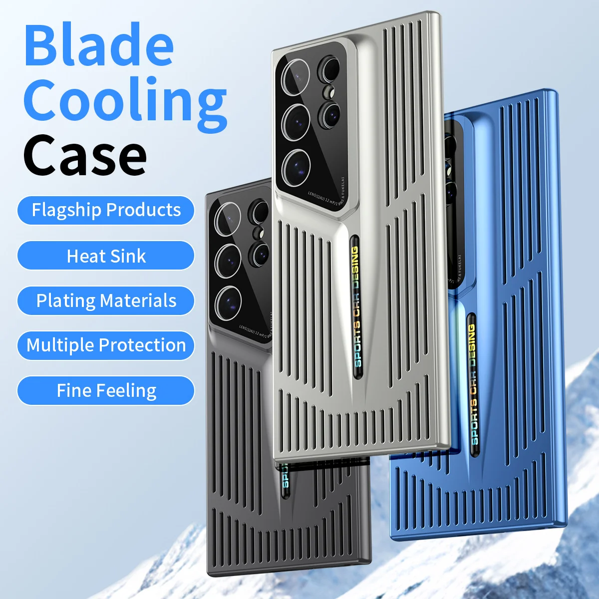 Luxury Heat Dissipation Plating Case with Cooling and Lens Protection, Ultra Thin Cover
