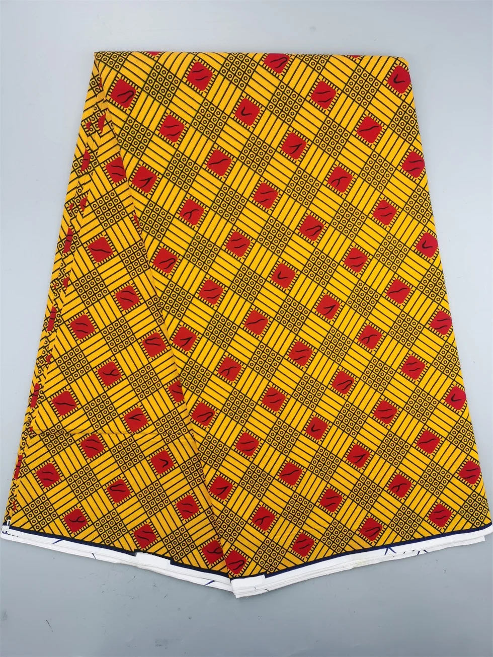 Authentic Wax Print Fabric African Dress Material 100% Cotton, 6 Yards