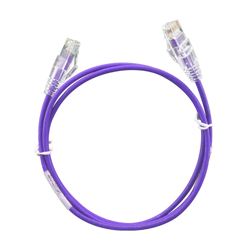Cabo de Rede Ethernet Magro Patch Cord Patch Cord Pvc Internet Lan Cabo Utp Cat6a 28awg Cat Pcs por Pacote - Imagem 5