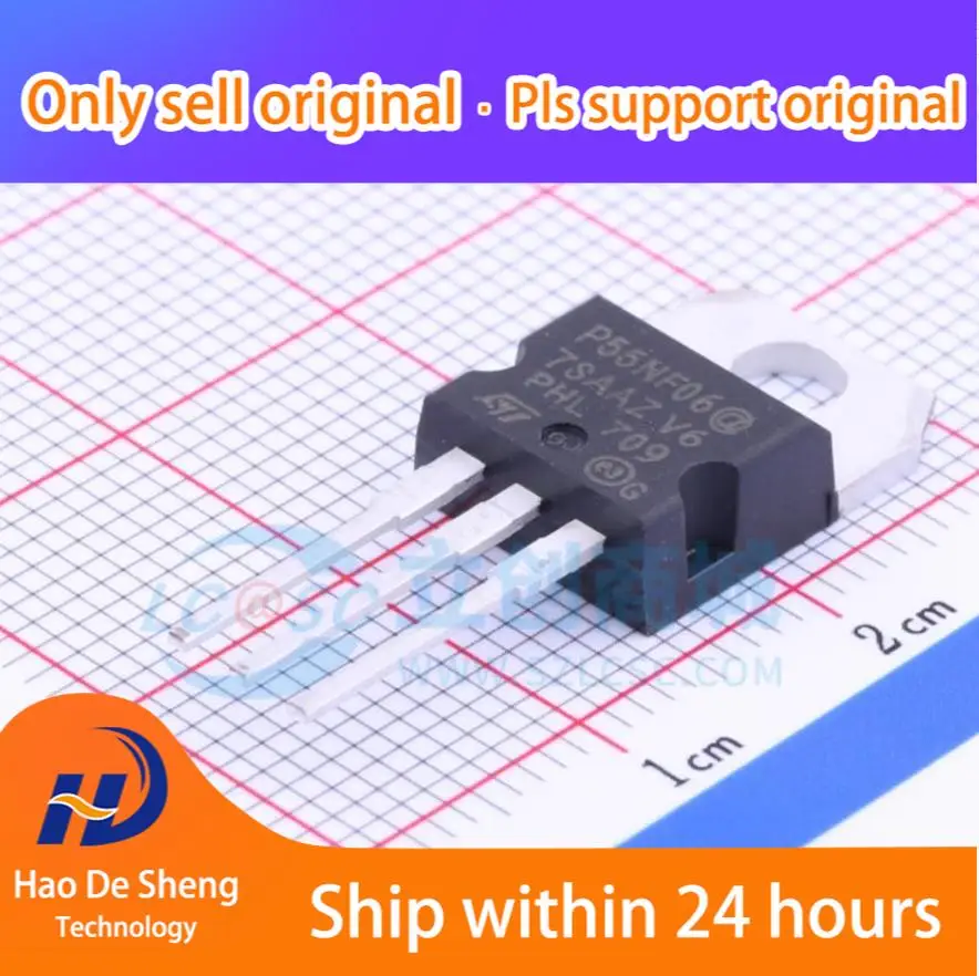 

10 шт./партия STP55NF06 TO-220 новая Оригинальная фотография
