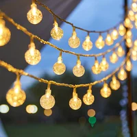3m (118.11in) Warm White LED Bubble Ball String Lights - Waterproof Crystal Globe Fairy Lights Indoor Outdoor Decorative Lights