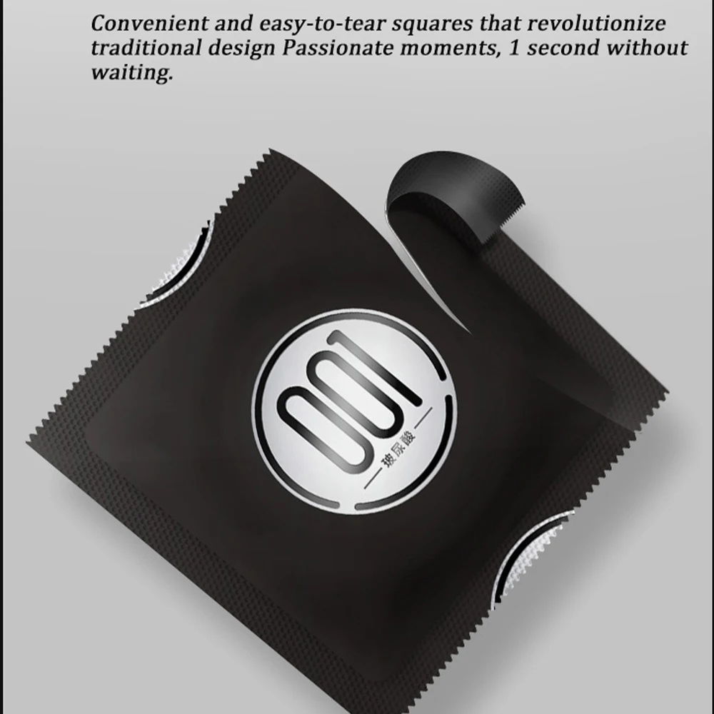 Ultra-thin Hyaluronic Acid Condom Smooth Type 52mm Male 0.01 Naked Condom Thin Light Fit Penis Sleeve 10PCS Safer Sex Products 5