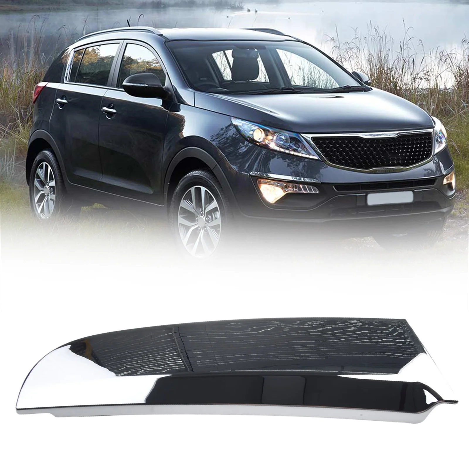 

Car Accessories 1pc Car Left Side Rear Door Pillar Molding 832703W010 Fit For Kia Sportage 11-16 Chrome Exterior Door Assembly