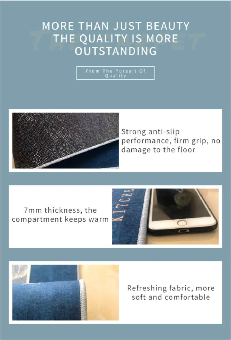(Last Day Promotion – 50% Off!!!)🔥2024 Latest 3d Kitchen Printed Non-slip Carpet