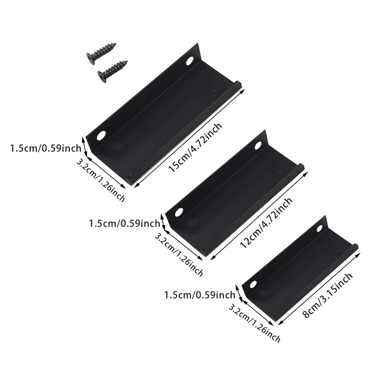 Description Picture 4 of itemFashion White Long Cabinet Invisible Handles Aluminum Alloy 80-150mm Hidden Cabinet Pulls Drawer Knobs Cupboard Door Hardware