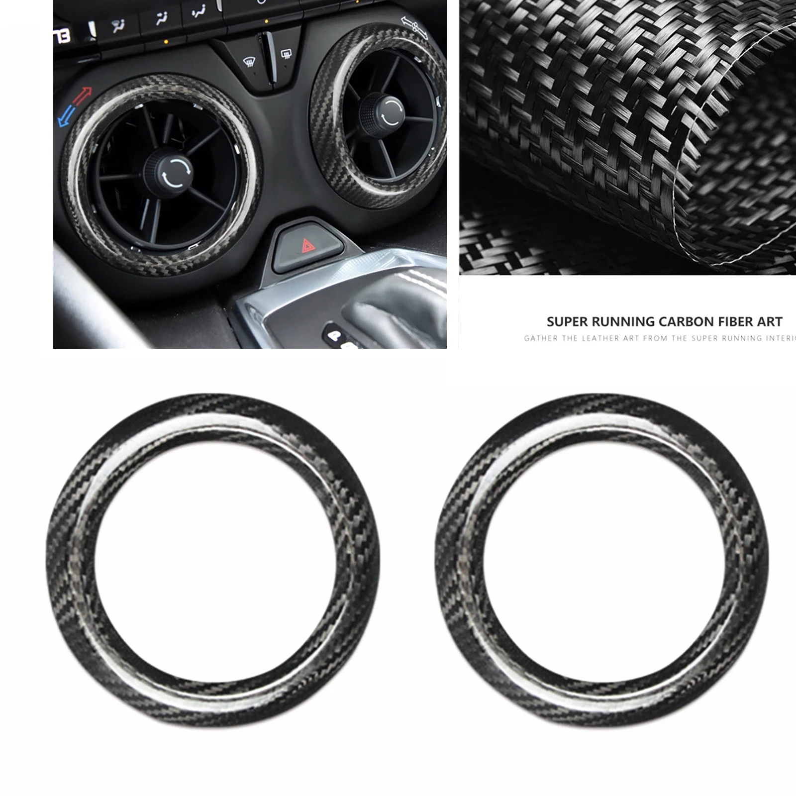 For Chevrolet Camaro 2016 2020 Mid Air Vent Outlet Cover Trim Dry