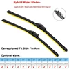 For Mercedes Benz E-Class W212 Car Wiper Blade 24"+24" 2010-2014 Auto Windscreen Windshield Wiper Blades Fit Push Button Arm 3