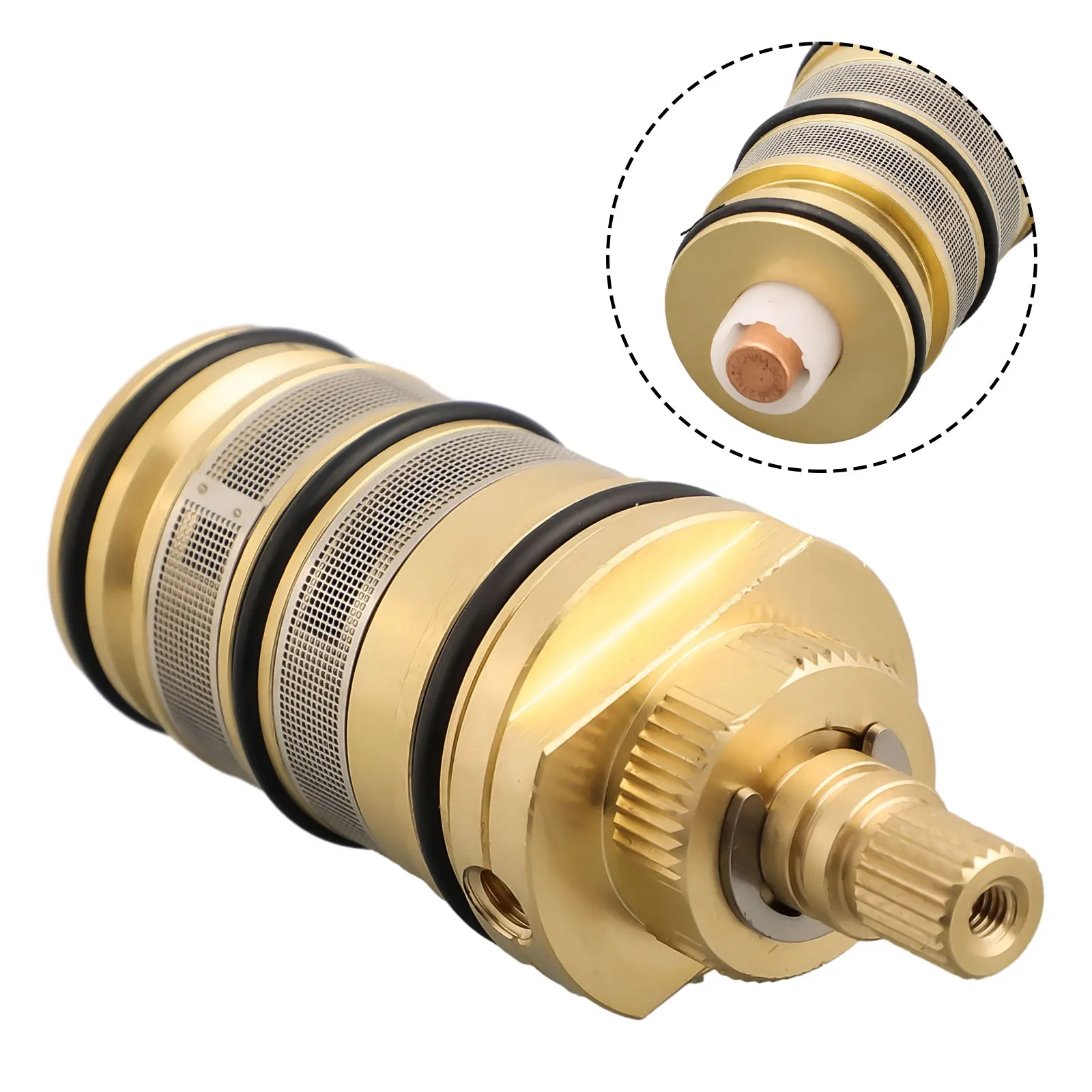 Brass Replacement Thermostatic Spool Cartridge Bath Mixer Faucet Shower Valve Repair Kit Bathroom Accessories Home Hardware 6