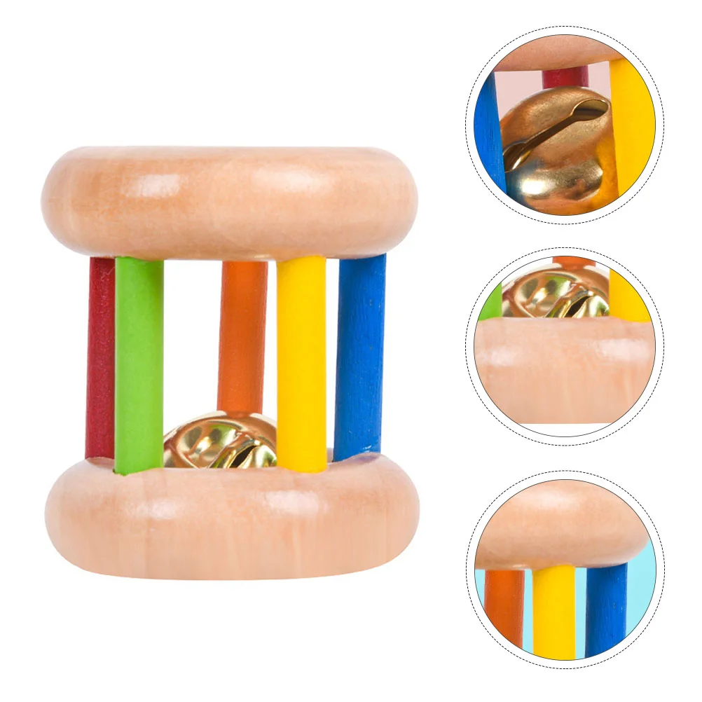 

Baby Music Toddler Wooden Hand Kids Grab Training Education Bell Plaything Crank Educational Newborn