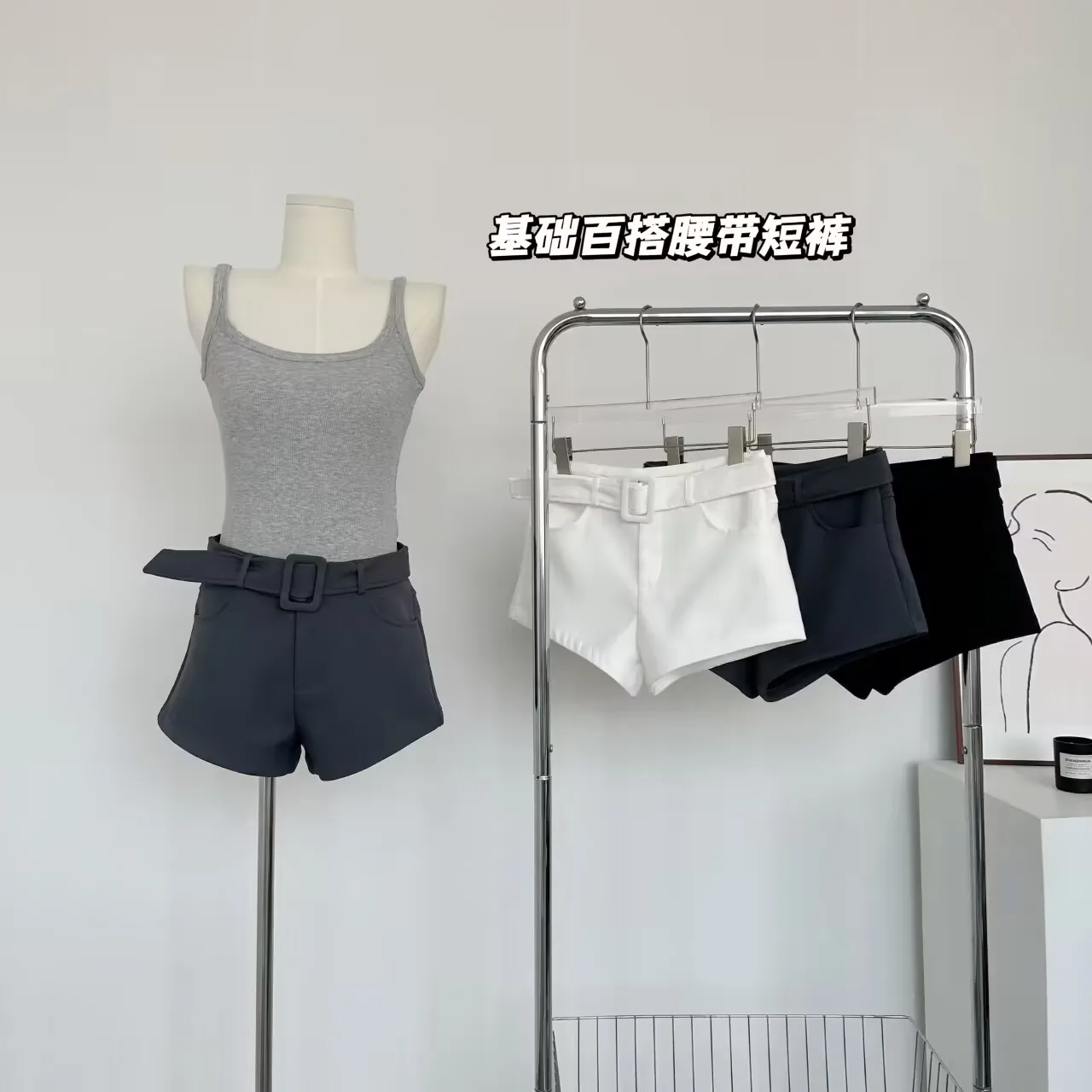 

Женские винтажные шорты в стиле Харадзюку, серые шорты-мини, уличная одежда в стиле 90-х, однотонные черные короткие штаны, одежда в стиле 1920-х, лето 2000