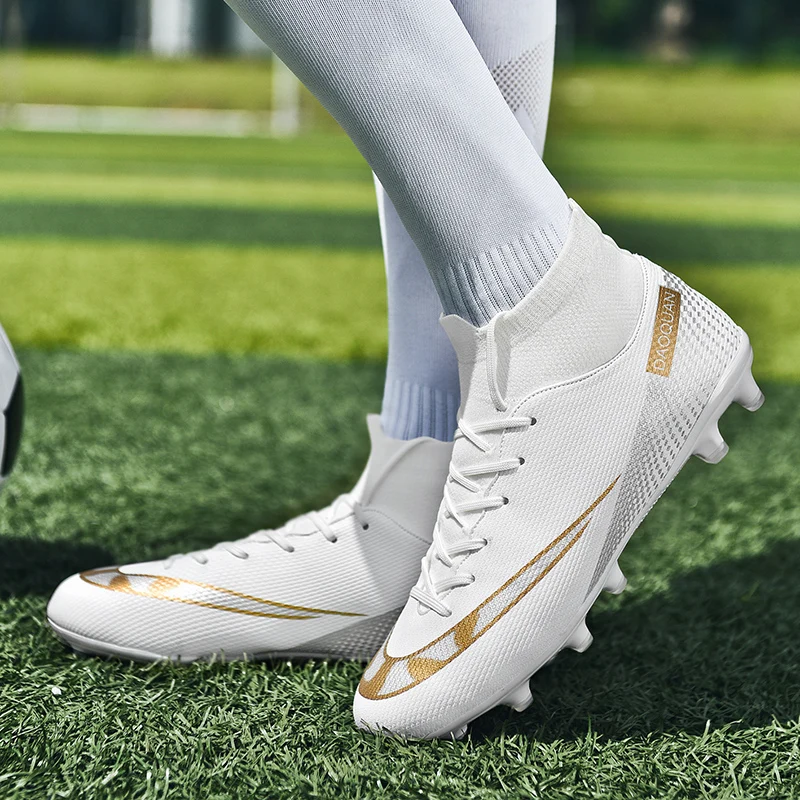 DR.EAGLE Fashion New Specializedl Football Shoes Men's High Ankle Sports Shoes Lightweight Football Children Boy Breathabl football shoes