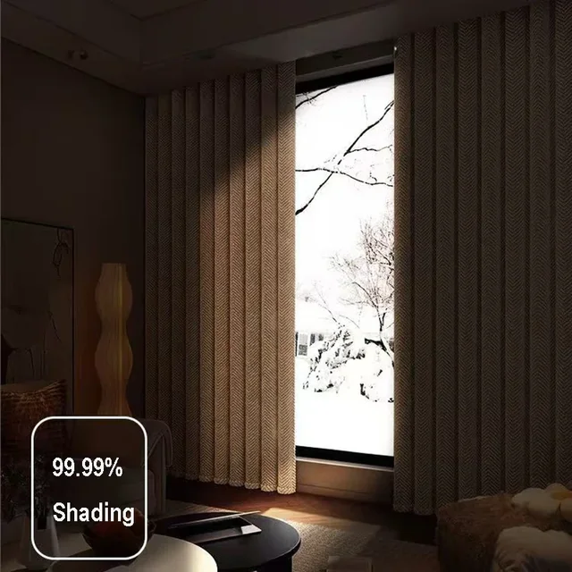 Soundproof Blackout Curtain for Living Room Windproof Window Curtains Warm Winterization Cold Weather Drapery for Bedroom Winter 2
